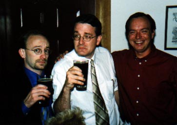 Mike Mall, Randy and Stephen enjoy a toast